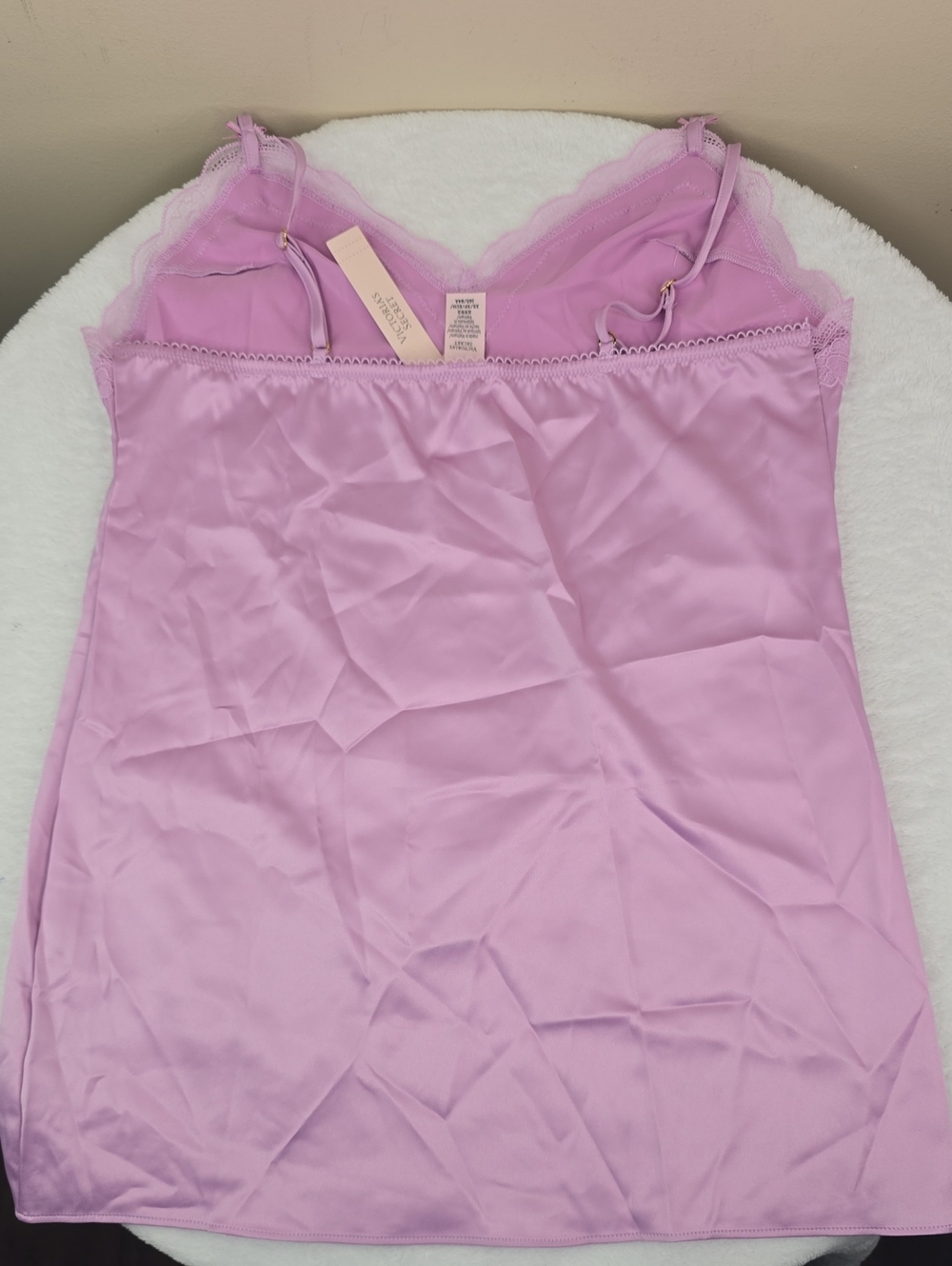 Victoria's Secret Tease Satin Lace-Trim Mini Slip Dress Sz XS NWT - Picture 4 of 6